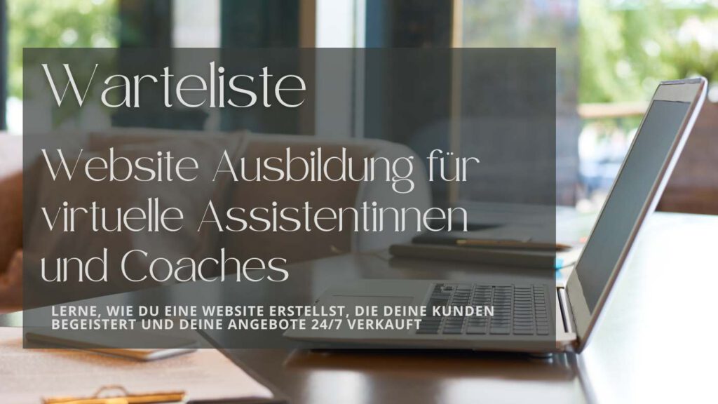 Website Ausbildung für Coaches und virtuelle Assistenten 